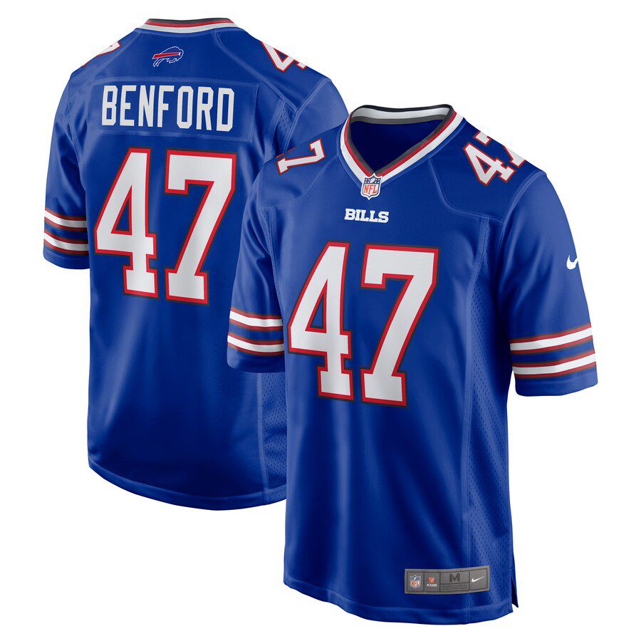 Men Buffalo Bills 47 Christian Benford Nike Royal Game NFL Jersey